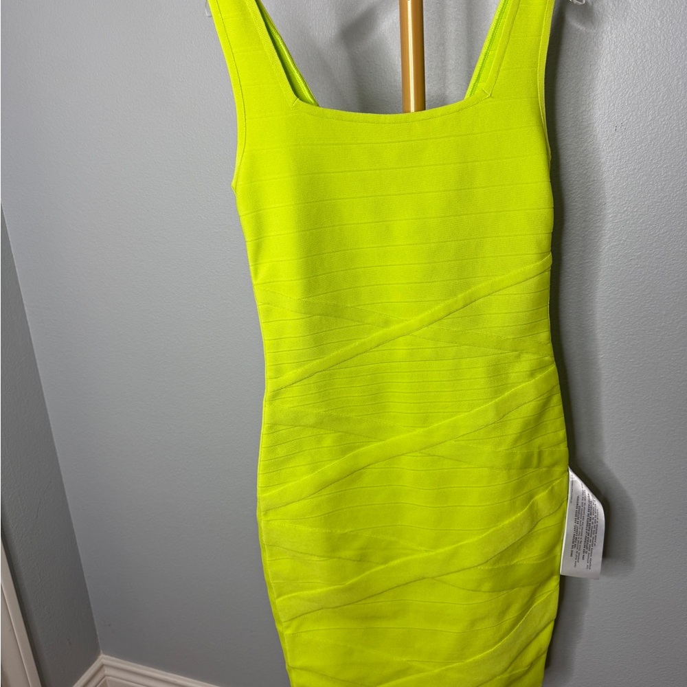 Neon Yellow Bodycon Tank Dress